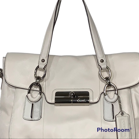 Coach Kristen Satchel Bag Off White Bone - Picture 3 of 15